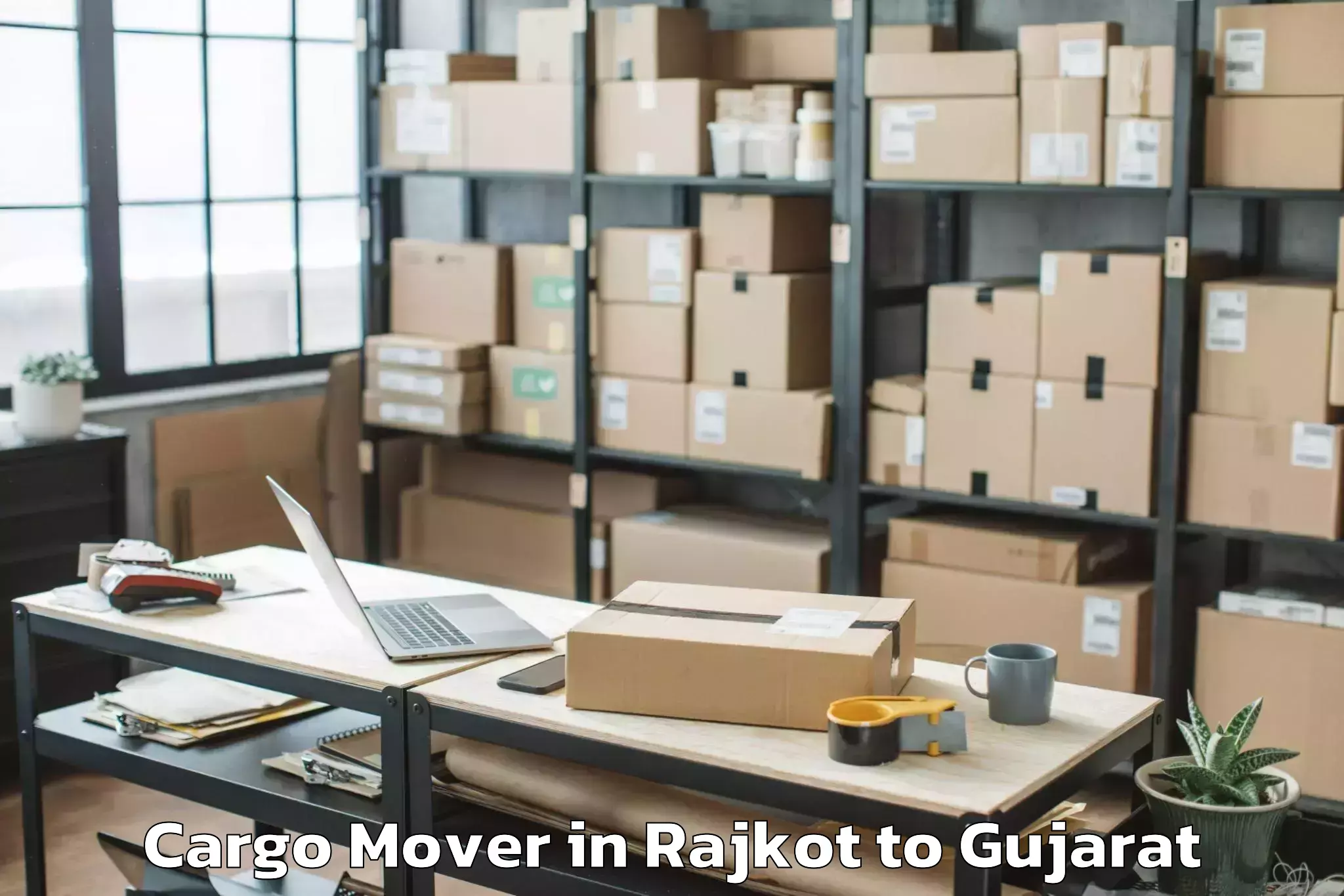 Top Rajkot to Mendarda Cargo Mover Available